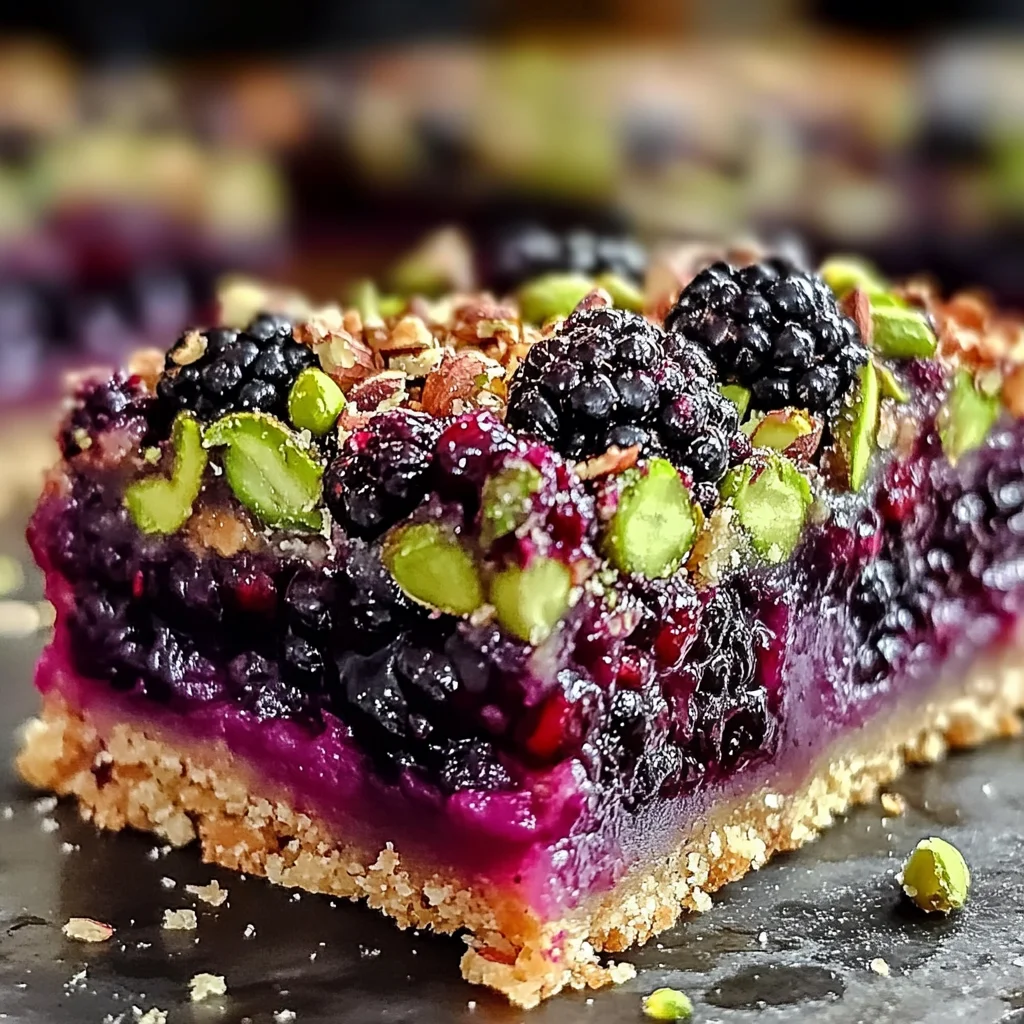 Blackberry Pistachio Dream Bars: Irresistible Homemade Bliss