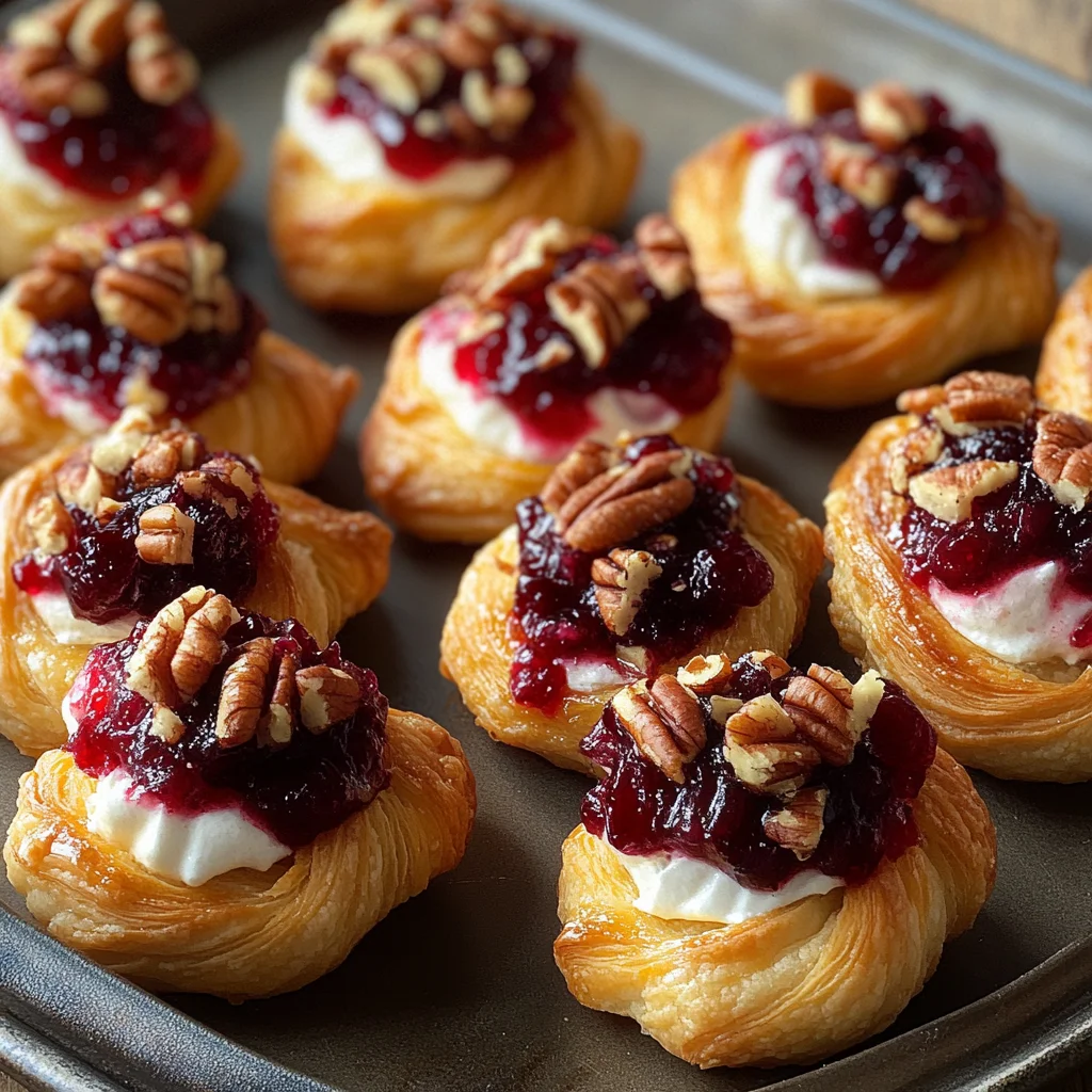 Cranberry Cream Cheese Crescent Bites
