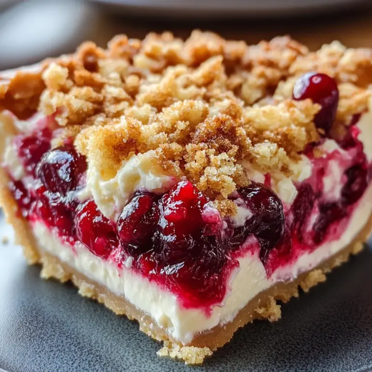 Cranberry Cream Cheese Crumb Pie