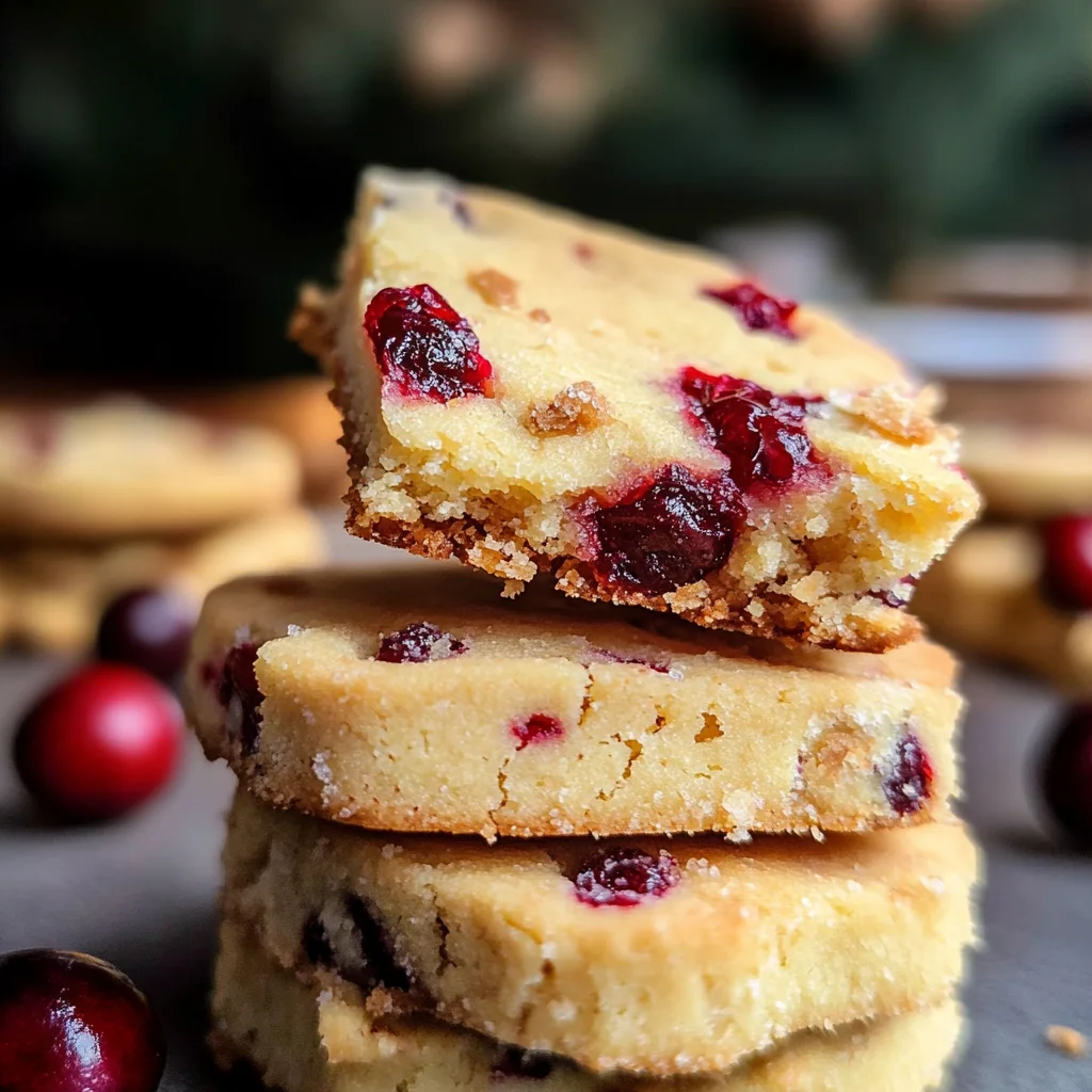 Cranberry Shortbread Cookies