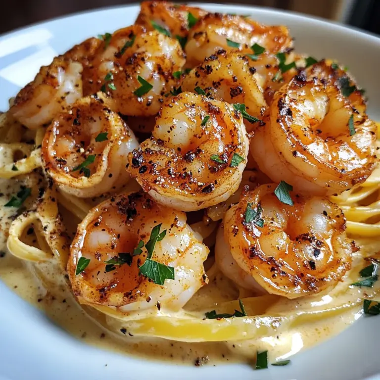 Creamy Cajun Garlic Shrimp Linguine