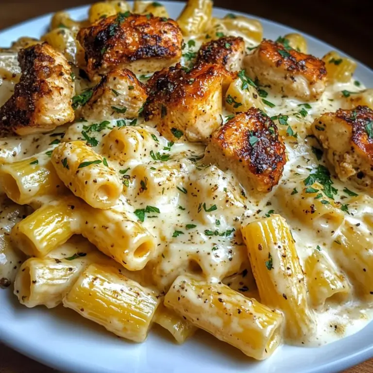 Creamy Cajun Three-Cheese Chicken Rigatoni