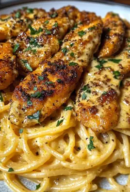 Creamy Garlic Butter Chicken Spaghetti with Three-Cheese Sauce