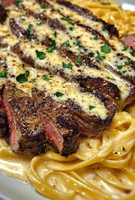 Creamy Garlic Parmesan Steak Linguine