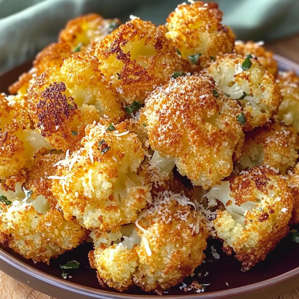 Crispy Parmesan Cauliflower Bites