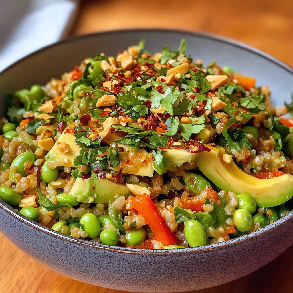 Crispy Rice Salad with Peanut-Chili Dressing