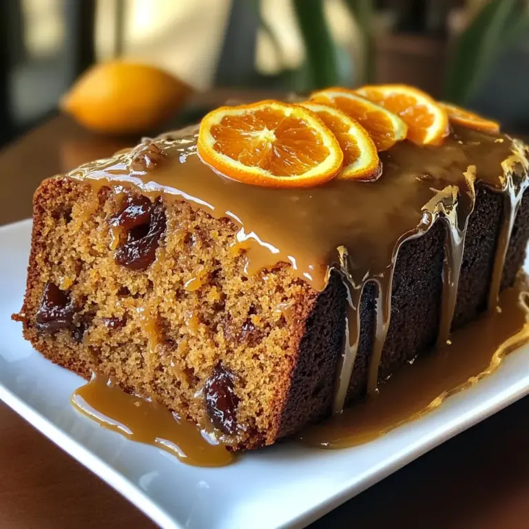 Date and Orange Loaf Cake with Orange Glaze