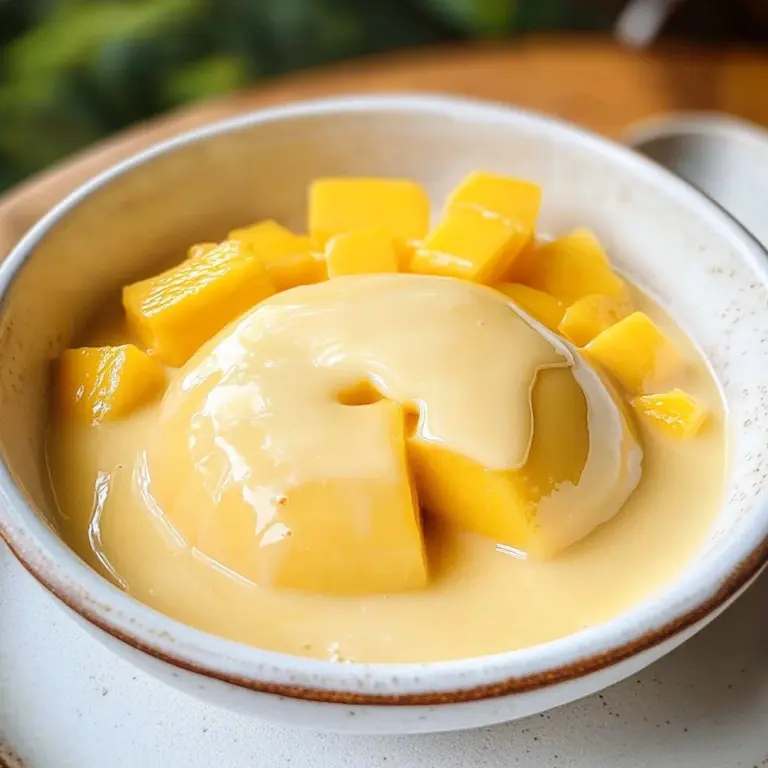 Easy Simple Mango Pudding