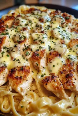Garlic Butter Chicken Linguine with Parmesan Cheese Sauce