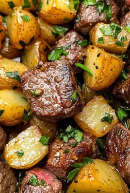 Garlic Butter Steak Bites and Potatoes
