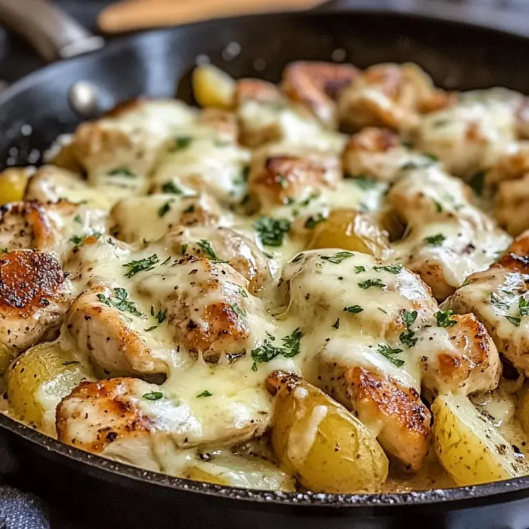 Garlic Parmesan Chicken and Potatoes Skillet
