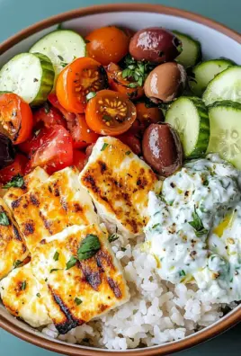 Greek Bowls (with Golden Halloumi - Vegetarian)