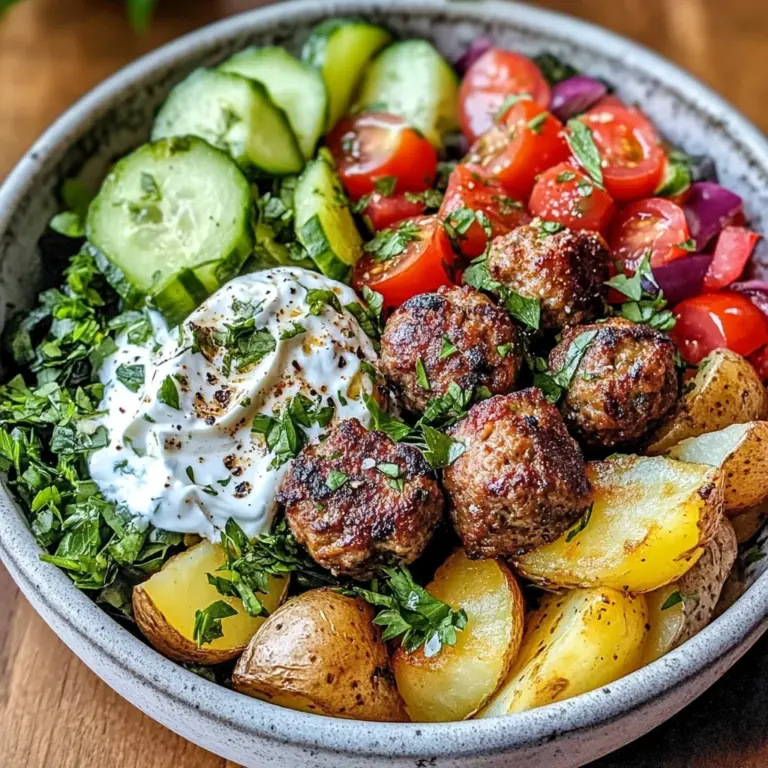 Greek Meatball Bowl Recipe