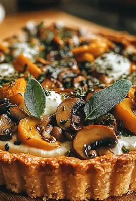 Harvest Delight: Pumpkin Sage & Mushroom Tart