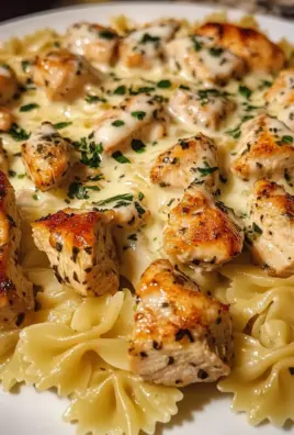 Herb Chicken Bites with Bowtie Pasta