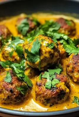 Jerk Meatballs In Coconut Curry Sauce