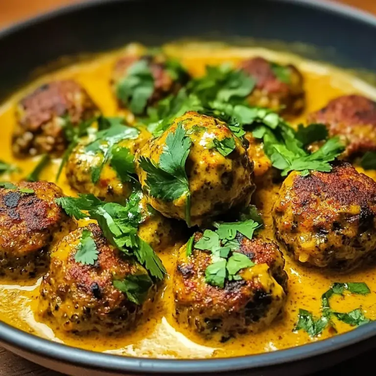 Jerk Meatballs In Coconut Curry Sauce