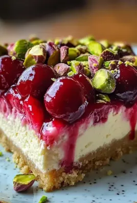 Luscious Lemon-Lime Cherry Pistachio Cheesecake
