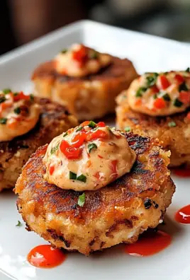 Mini Crawfish Cakes with Red Pepper Remoulade