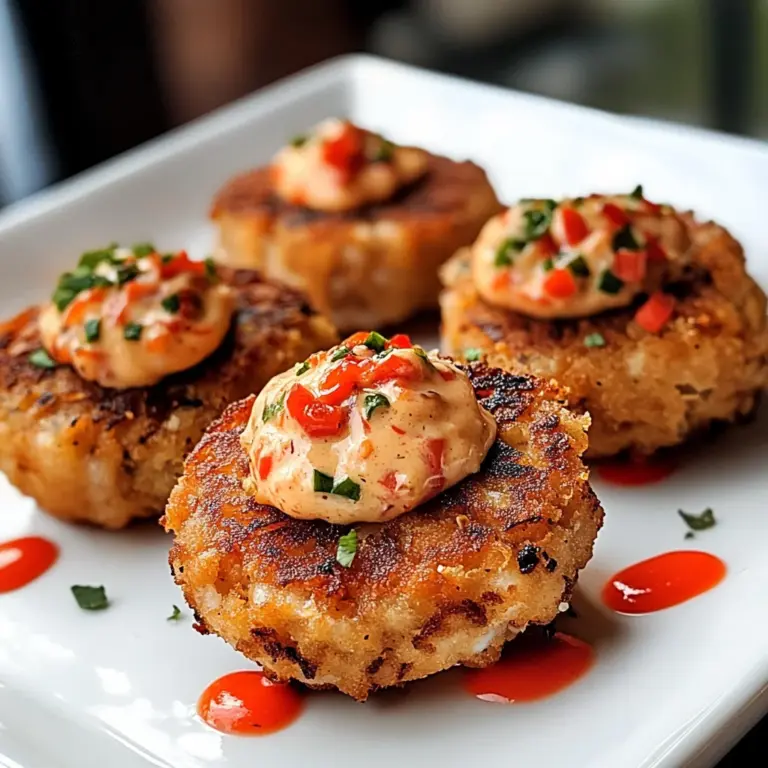 Mini Crawfish Cakes with Red Pepper Remoulade
