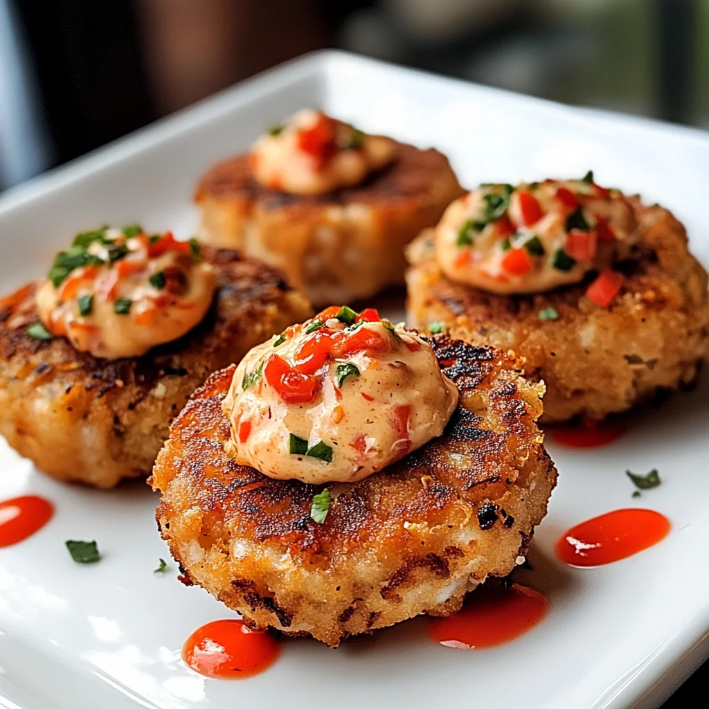 Mini Crawfish Cakes with Red Pepper Remoulade