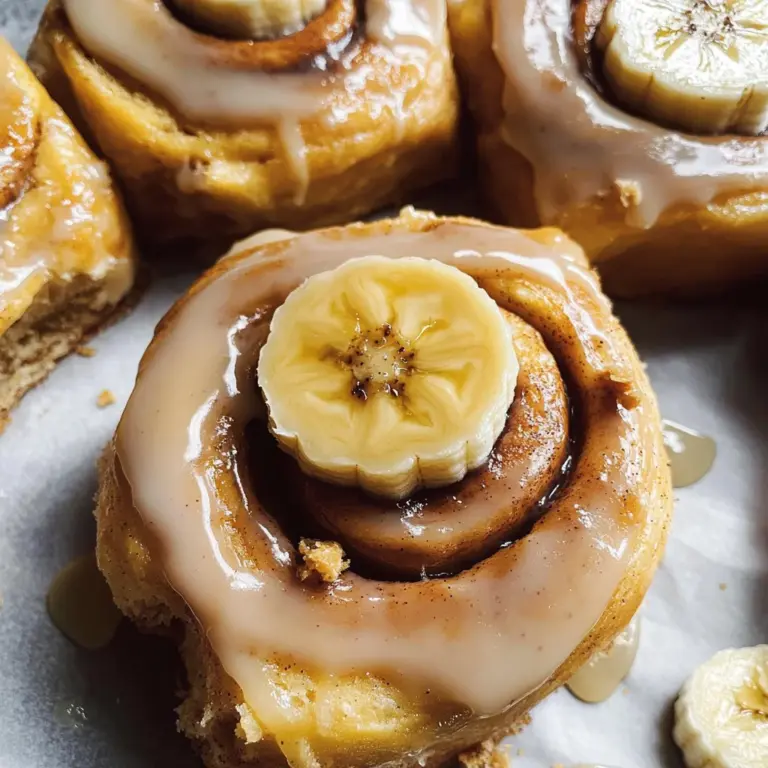 Peanut Butter Banana Cinnamon Rolls