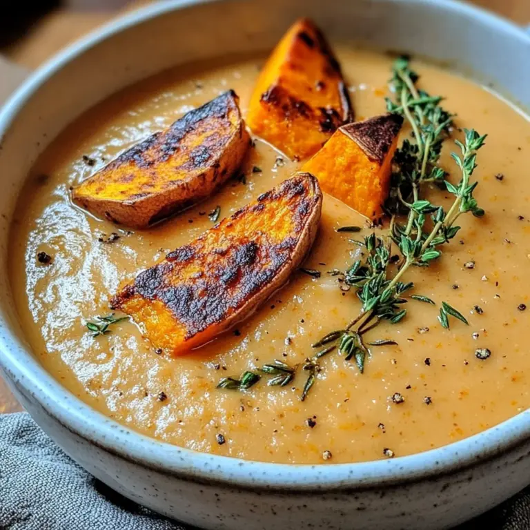 Roasted Italian Sweet Potato Soup