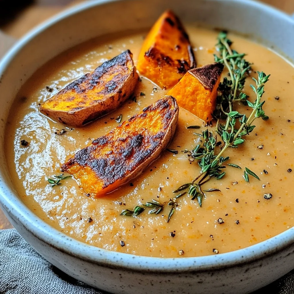 Roasted Italian Sweet Potato Soup