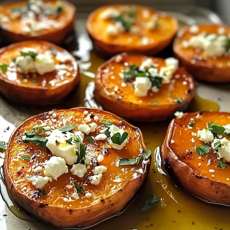 Roasted Sweet Potato Rounds with Honey & Feta Bliss