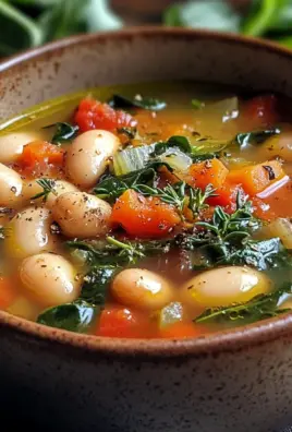 Rustic Tuscan Bean Soup with Fresh Herbs