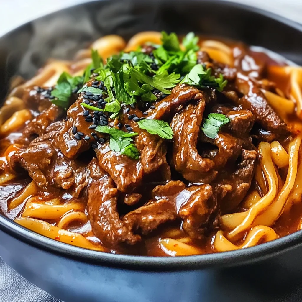 Slow Cooker Korean Beef Noodles Recipe
