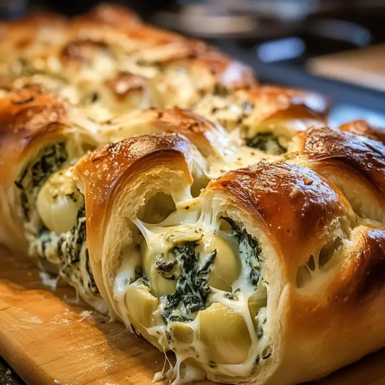 Spinach Artichoke Dip Pull-Apart Christmas Bread