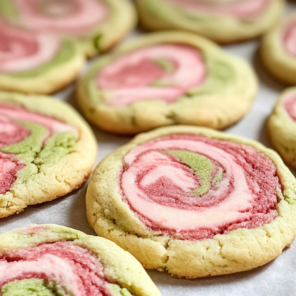 Strawberry Matcha Marble Cookies
