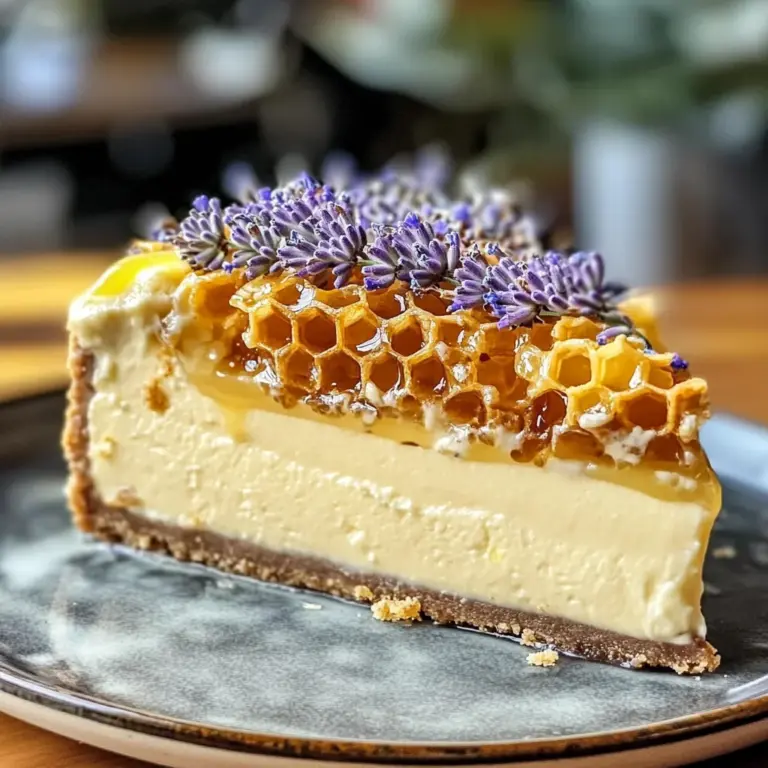 Ultimate Lemon Lavender Cheesecake with Honeycomb Magic