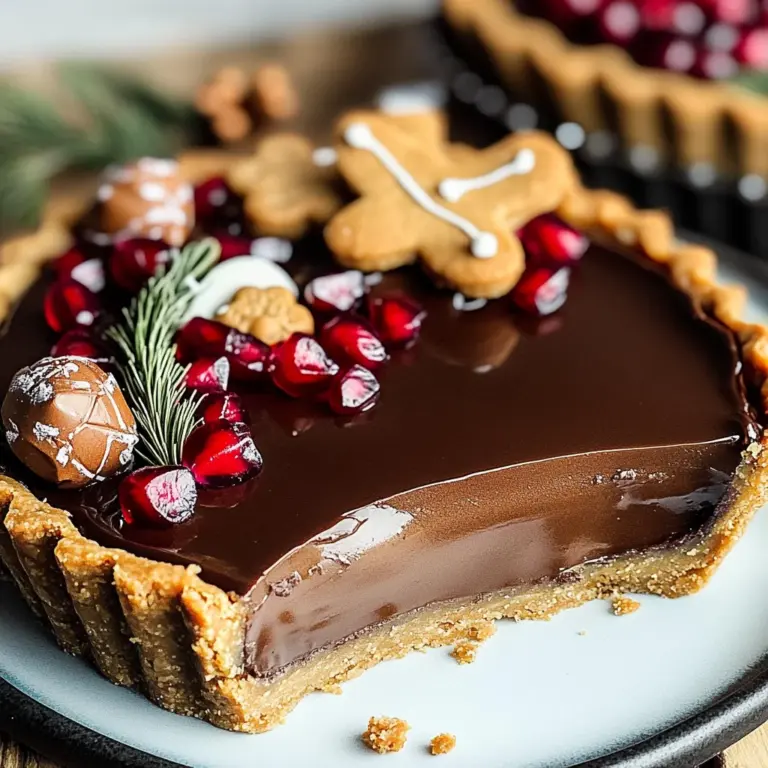 Vegan Gingerbread Chocolate Tart