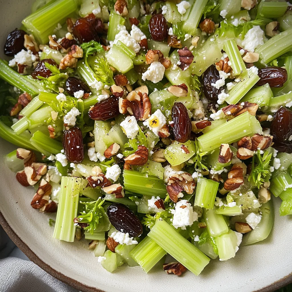 Celery Chopped Salad with Dates, Feta and Nuts