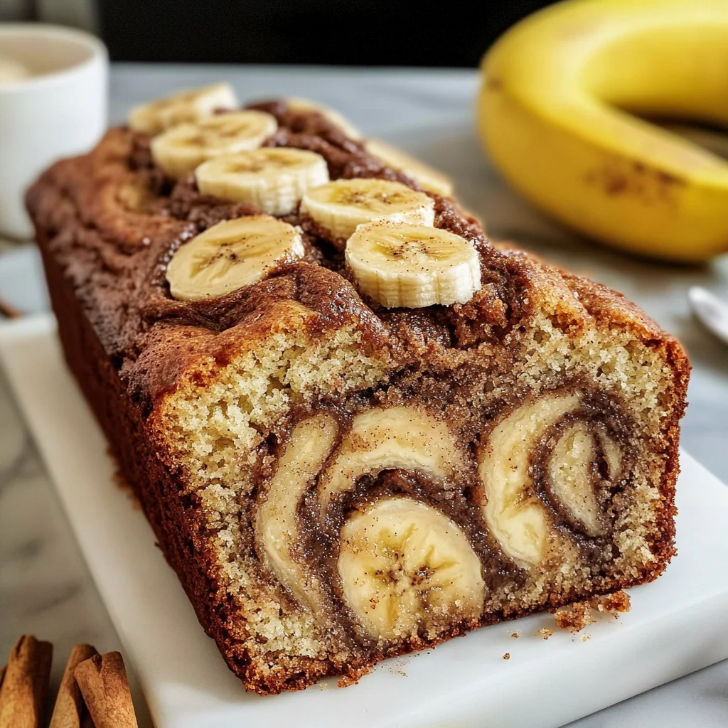 Cinnamon Swirled Banana Bread
