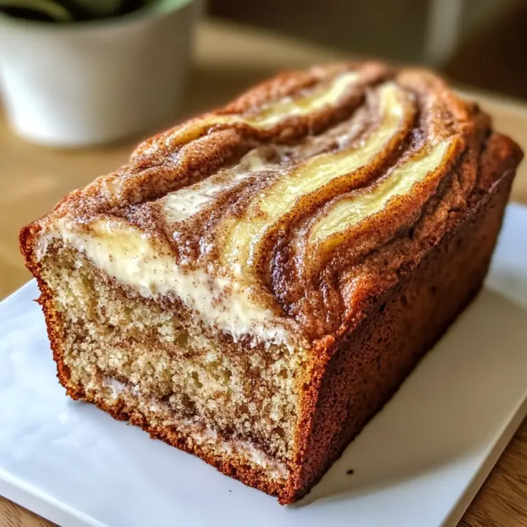 Cream Cheese Cinnamon Swirl Banana Bread