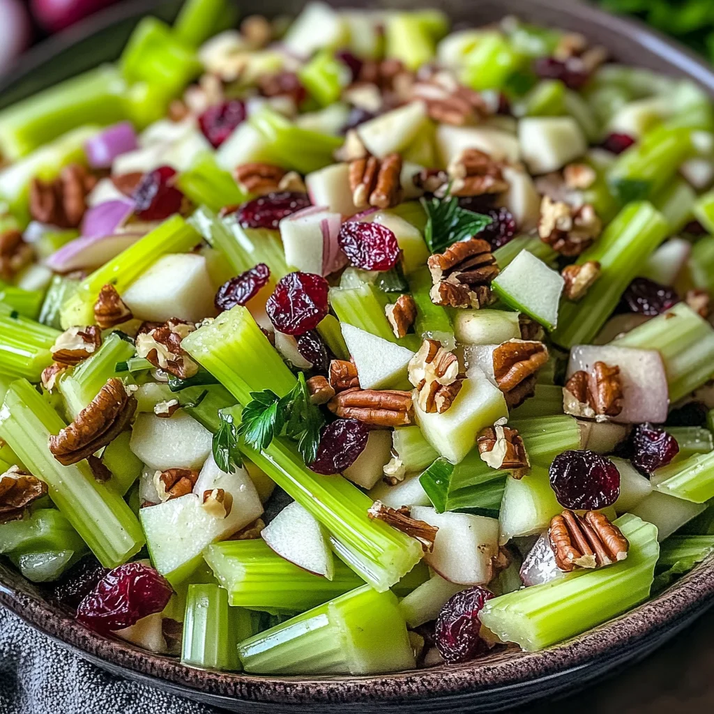 Delicious Harvest Celery Salad with Sweet Maple-Pecan Twist