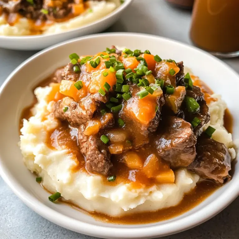 Fall Apple Cider Stew over Mashed Potatoes