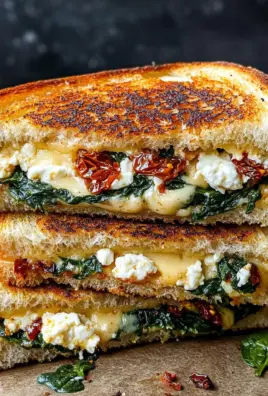 Feta Grilled Cheese Sandwich with Spinach