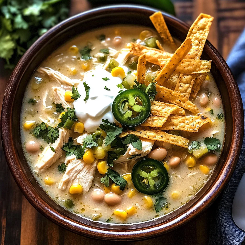 Flavorful Crockpot White Chicken Chili Soup