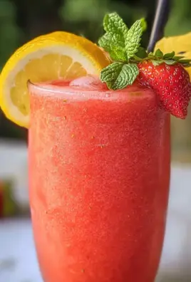Frozen strawberry lemonade