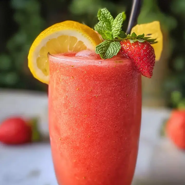 Frozen strawberry lemonade