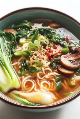 Ginger Garlic Noodle Soup with Bok Choy