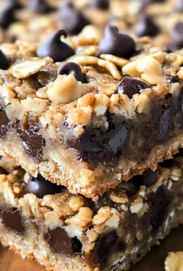 Healthy Chocolate Chip Oatmeal Bars Recipe