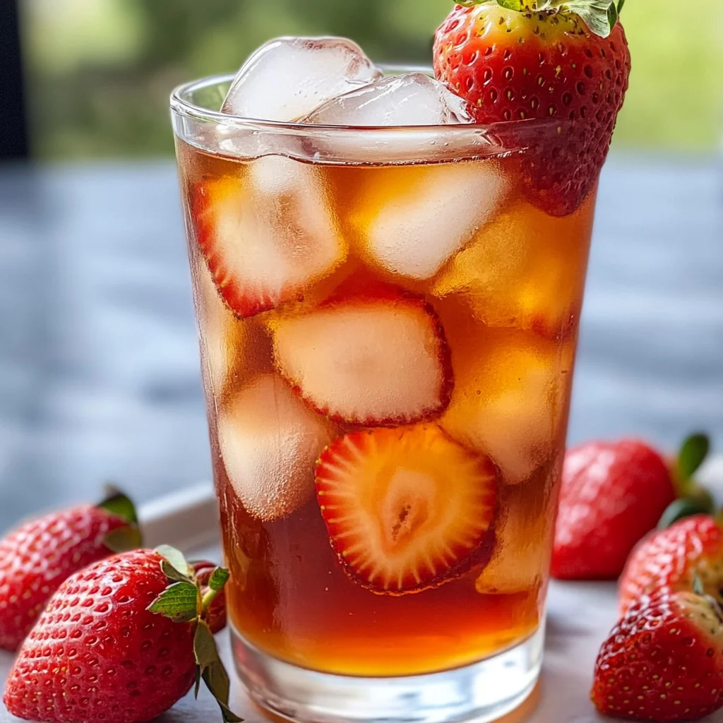 Homemade Strawberry Iced Tea