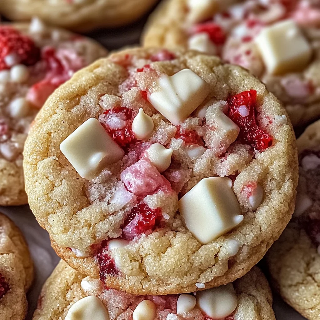 Irresistible Valentine’s Strawberry White Chocolate Cookies