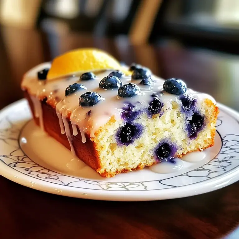 Lemon Blueberry Loaf with Lemon Glaze