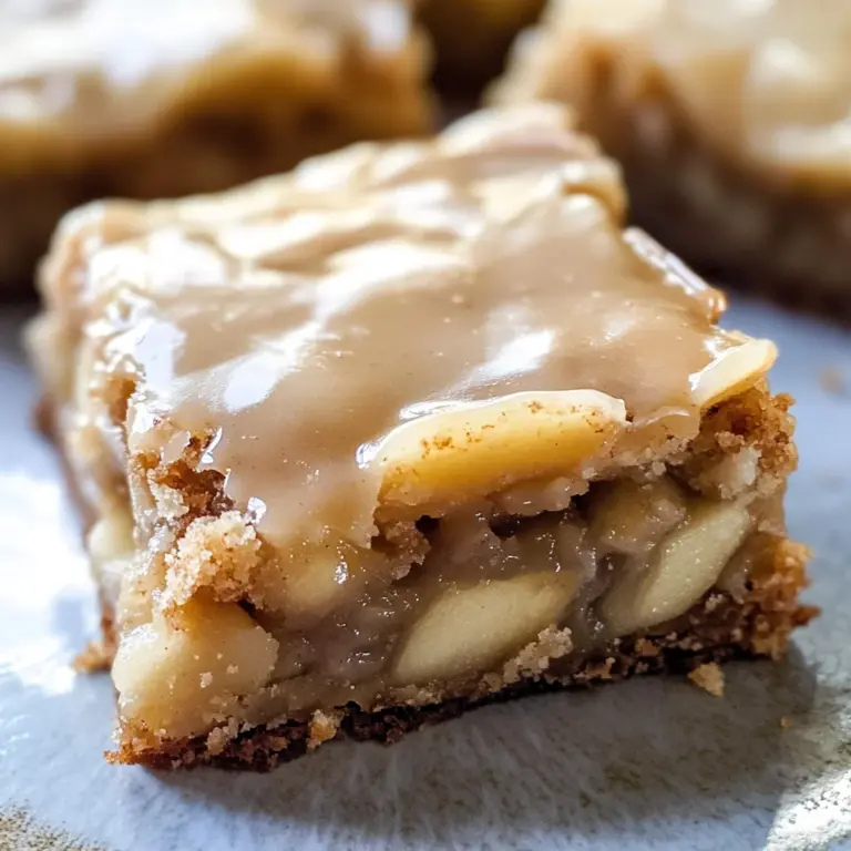 Maple Glazed Apple Blondies